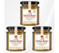 Lot de 3 Confitures de mangue de Madagascar - 100% Naturel- Confiture Artisanal à Base de Mangue - Saveur Exotique et Authentique - Parfaite pour les Tartines et Desserts