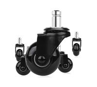 Lot de 5 roulettes de rechange pour chaise 2 pouces, roulettes robustes avec tige enfichable 7/16 x 7/8 pouces, roulement silencieux et fluide