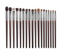 Lot de pinceaux de maquillage en poils de chèvre naturels, pour fard à paupières, fond de teint, blush, pour usage professionnel et personnel(XQ7-24)