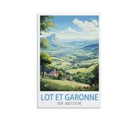 Lot Et Garonne New Aquitaine Vintage Travel Poster 08x12inch(20x30cm) Canvas Art Poster And Wall Art Picture Print Modern Family Bedroom Decor
