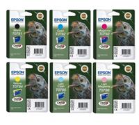 LOT Genuine Epson 1400 T0791-T0796 Owl Multipack Ink Cartridges 6 Pack