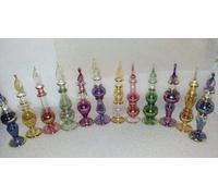 Lot of 12 Mouth Blown Egyptian Perfume Bottles Glass