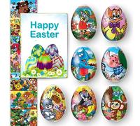 Lot of 2 * 7 Easter Egg Decoration Thermo Heat Shrink Sleeve Wraps Pysanka for 14 Easter Eggs
