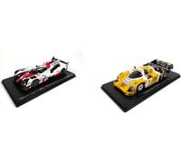 - Lot of 2 cars 24h Le Mans Spark 1/43 Toyota TS050 HYBRID (2017) + Porsche 956 (1984) - LM01+03