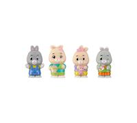 Lot of 4 characters - SOPHIE THE GIRAFFE - Klorofil Figurines - Rabbit Family