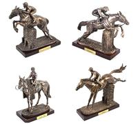 Lot of 4 resin collectible miniature horses, approximately 19cms - CDC10