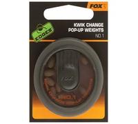Lot of 5 pellets Fox Kwik Change Pop up weights Marron Taille 1