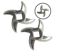 Lotatheta 2 pcs Size #22 Chef Meat Grinder Stainless Steel Cutter Knife Blade for Electric or Manual Metal