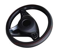 Lotatheta Microfiber Leather Style Steering Wheel Covers Anti-Slip Universal Car Steering Wheel Cover Faux Leather for Car Accessories Auto Car Without Inner Ring(Black&Red)