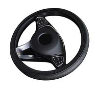 Lotatheta Microfiber Leather Style Steering Wheel Covers Anti-Slip Universal Car Steering Wheel Cover Faux Leather for Car Accessories Auto Car Without Inner Ring (Black)