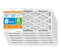 LotFancy 10X20X1 Air Filters, 6 Pack, MERV 8 Pleated Furnace Filters, Mpr 600, AC Filter Replacement Box 10X20X1 (Pack of 6)