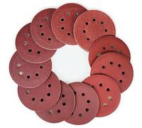 LotFancy 110 PCS 5 Inch 8 Hole Sanding Disc,40 60 80 100 120 180 240 320 400 800 1000 Grit Aluminum Oxide Sandpaper Assortment, Sand Paper for Wood, Plastic, Rust Removal, Random Orbital Sander Pads