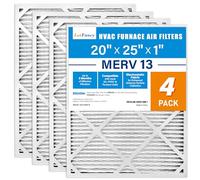LotFancy 20x25x1 Air Filter MERV 13 4-Pack Pleated for Home Furnace HVAC AC