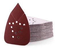 LotFancy 220 Grit Sanding Pads for Black and Decker Mouse Sanders, 50PCS Hook and Loop Sandpaper Sheets - 12 Hole Detail Palm Sander Sand Paper