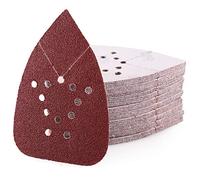 LotFancy 60 Grit Sanding Pads for Black and Decker Mouse Sanders, 12 Holes Hook and Loop Sandpaper - Detail Palm Sander Sanding Sheets, Pack of 50