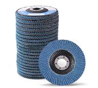 LotFancy Flap Discs 4 1/2 for Angle Grinder, 20PCS, 40 60 80 120 Grit Sanding Disc, 4.5" x 7/8” Grinding Wheels Welding Tools, Premium Zirconia Abrasive for Metal, Stainless Steel, Type 27