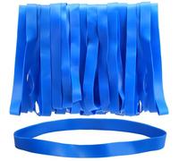 LotFancy Large Rubber Bands, 30Pcs Size #107 Big Wide Elastic Bands, Heavy Duty Blue Long Rubber Bands for Office Supplies