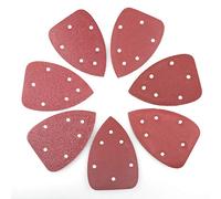 LotFancy Mouse Sander Sandpaper, 70PCS, 6 Hole Triangle Sanding Pads for Ryobi Detail Palm Sander, 40 60 80 120 180 240 320 Assorted Grit, 140mm, Hook and Loop Backing