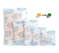 LotFancy Silica Gel Sachets 100Pcs 3 5 10 20 50g Mixed, Rechargeable Desiccant Packets with Color Indicating, for Food or Filament Storage