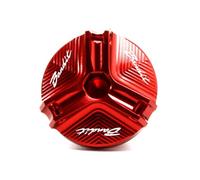 LOTFI Fit For SUZUKI BANDIT 650 GSF S650 Bandit 1250 S 1200/1200S Accessories Motorcycle Brake Fluid Reservoir Cover Engine Oil Filler Cap (Size : 1 Engine Plug Red)