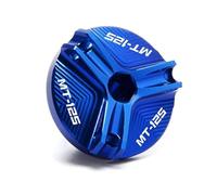 LOTFI Motorcycle Front & Rear Brake Fluid Reservoir Cover Fit For YAMAHA MT125 MT-125 2008-2020 2021 2022 CNC Engine Oil Filler Cap (Size : Oil Filler Cap Blue)