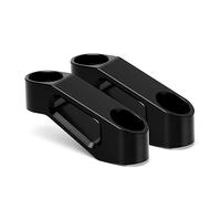 LOTFI Motorcycle Mirror Riser Adapter Extender 2PCS Universal Fit For CB125 CB125R CB125F CB 125 R Rearview Mirrors Extension Risers (Size : NO LOGO-BLACK)