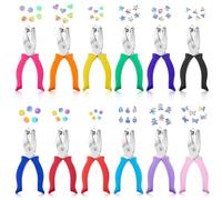 Lothee 12 Pcs Hole Punch Shapes Single Hole Paper Punchers for Crafts Handheld Metal Punch with Grip 1/4" 3/16" 5/16" 1/8" 1/16" Flower Heart Star Round Square Triangle DIY Tags Ticket Scrapbook