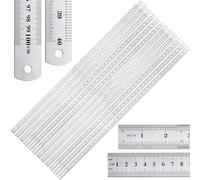 Lothee 12 Pieces Metal Yard Stick Meter Stick Large Stainless Steel Ruler Bulk Rule Measuring 1 Meter 40 Inch / 100 cm Measure Straight Edge for School Classroom