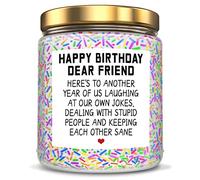 LOTICONA Happy Birthday Gifts for Women, Best Friends, BFF Friendship Gift for Women Funny Gifts for Woman, Best Friends, Her, Sister, Female, Coworker, Girlfriend, Bestie Christmas Candles Gift