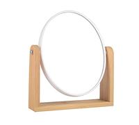 LOTIKO Makeup Mirror with Natural Bamboo Stand, 1X/3X Magnification Double Sided 360 Degree Swivel Magnifying Mirror,Vanity Table,Office Desk,Room Decor, Beauty Presents(Oval)