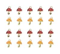 LOTIKOU 20 Pcs 3D Mushroom Charms, Mushroom Dangle Pendants, Bohemian Mushroom Decor, Forest Jewelry Gift for Women