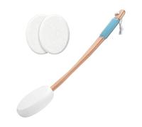 Lotion Applicator Brush - 44cm Long Handle Sponge Scrubber 3 Heads, Smooth Cream Sunscreen Tanner Moisturizer Spreader Ergonomic Shower Tool | Perfect for Bathroom Home Daily Routine Spa Back Cleaning