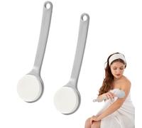 Lotion Applicator for Back 2Pcs Back Brush Long Handle for Shower 11.6 Inch Long Handled Sponge Shower Brush Durable Soft Sponge Sun Cream Applicator Reusable Cream Applicators Scrubber