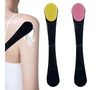 Lotion Applicator For Back, 2Pcs Back Tanner Applicator, Back Lotion Applicator, Back Cream Applicator, Back Applicator For Cream Long Handle with Foldable Design, Yellow and Pink