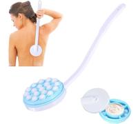 Lotion Applicator for Back, 42cm Long Handled Easy Reach Back Scrubber Massager Back Bath Brush Body Massaging Tool Self Application of Sunscreen, Fake Tanner, Skin Cream