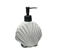 Lotion Simple Shell Ceramic Soap Dispenser Bathroom Shower Gel Lotion Press Bottle for Bathroom(Gris)