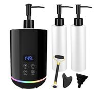 Lotion Warmer, Yofuly Massage Oil Bottle Digital Heater with Atmosphere Light, Portable Electric Cream Heated Dispenser Gua Sha Roller Kit for Spa, Salon and Home Use, Black