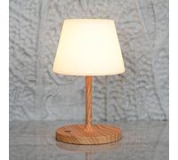 LOTITOL Outdoor Table Lamp Wireless USB Rechargeable 4000mAh LED 2700K Dimmable Touch Battery Operated Waterproof IP44 PE Shade Dining Room Camping Patio (24.4