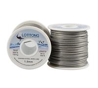 LOTITONG 50 Meter 1.5mm fishing steel wire line 264lb Fishing Wire Nylon Coated 7x7 49 Stainless Steel Leader Wire Fish Jigging Line