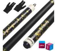 LOTKEY Pool Cue 4-piece Set - Canadian Maple Professional Pool Cue, 58 Inches Pool Cue, 19 Ounce Cue, Comes with 2 Billiard Chalks, Pool Cue for Adults, Durable, Suitable for Pool Players
