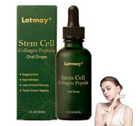 Lotmay Stem Cell Collagen Peptide Oral Drops, Lift & Firm Sagging Skin & Reduce Wrinkle Formation, Natural Liquid Collagen Supplements for Women and Men 30ml (1 Bottle)