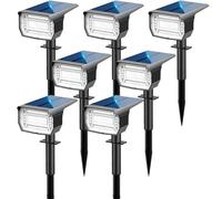 LOTMOS 7Pcs Solar Landscape Spotlights, 72 LED 3 Modes IP67 Waterproof Spot Lights Outdoor, Auto ON/Off Dusk Till Dawn Uplighters for Garden, Yard, Driveway, Pathway