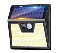 LOTMOS Solar Lights Outdoor Garden, 176 LED Security Lights Motion Sensor, 3 Modes Waterproof Solar Powered Wall Fence Lights for Outside Stair Garage Yard Frontdoor, Cool White