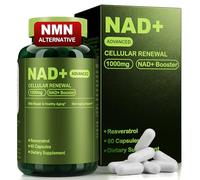 Lotnafee NAD+ Trans-Resveratrol - 1000mg NAD+ Booster, Advanced Cellular Renewal Capsules - Supports Cellular Energy, Healthy Ageing & Daily Vitality - 60 Capsules