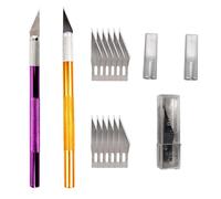 Lotnery 2 Professional Craft Knives with 12 Blades | Heavy-Duty Aluminium Hobby Knife Set for Adults | Precision for DIY, Model Making, Leather, Wood & Foam Board Cutting