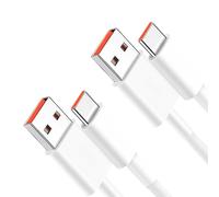 Lotnery 2PCS 120W Turbo Charging USB Type C Charger Cable 2m, for 14 13 Lite/13/13 Pro/12T/12 12X/11T Mi 10 10T, Note 11 Pro+ 5G/11/10/9 Pro/S, Poco F4/X4/X5/F3/M5S/M4-6A & 480Mbps