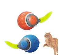 Lotnery 2Pcs Speedy Tail Cat Toy - Automatic Moving Cat Toy Ball with 3 Play Modes, Unpredictable Motion & Replaceable Tail for Indoor Cats - Fun Exercise & Entertainment