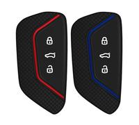 Lotnery 2Pcs TPU Key Cover for VW Golf 5/7/8, Skoda Octavia/Enyaq, Cupra Formentor/Leon | Silicone Protective Car Key Fob Case for Seat Tarraco/Ateca, ID.3/ID.4 | 3-Button Universal Key Shell