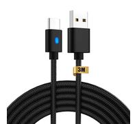 Lotnery 3-Metre USB-C Charging Cable for PS5 Controller | Fast Power Transfer & Data Sync | Extended Reach for Comfort Gaming | Durable Braided Design | Compatible with Xbox Series X/S & Switch