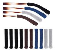 Lotnery 5 Pairs Premium Cotton Glasses Ear Grips - Non-Slip Spectacle Temple Tips Pads for All-Day Comfort & Secure Fit (Black/Brown/Blue/Grey)